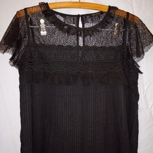 Zara Basic Black Dress Shirt